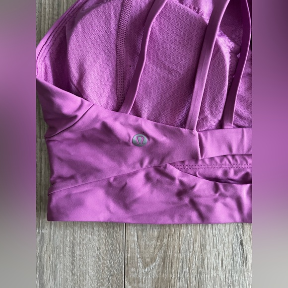 NWT Lululemon Free To Be Serene Bra High Neck Long Line Magenta Glow - Size 10 - Picture 7 of 8